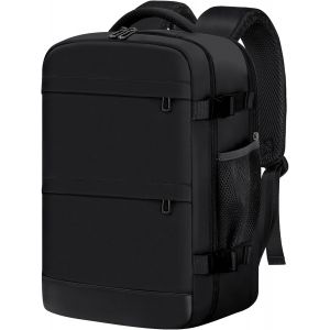 KALANKA-Bagage Cabine 40x20x25 pour Ryanair - Sac à Dos de Voyage pour compagnies aériennes - Bagage à Main Avion -Noir - Neuf