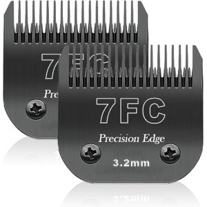 Lame De Rechange Pour Toilettage De Chiens,Compatible Avec Les S&eacute;ries Heiniger/Max45 /Andis/Oster A5/10km Series Tondeuse Pour Chien,Taille 7f 1/8"" (3,2mm) Longueur De Coupe,2 Unit&eacute; Noir - Neuf