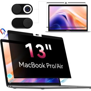 Magn&eacute;tique Filtre de Confidentialit&eacute; pour MacBook Pro 13 Pouces (2016-2022, M1,M2) / MacBook Air 13 Pouces (2018-2021,M1), Amovible Anti Espion Protection ecran Film Confidentialit&eacute; pour Mac 13 - Neuf
