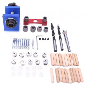 Guide de percage 3 en 1, foret, cheville a bois, outil de positionnement pour le travail du bois, type A - Neuf