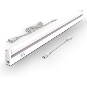 ERYI-- Lumière Cuisine Sous Meuble Avec Interrupteur Marche/Arrêt, Blanc Chaud À Blanc Neutre Réglable, Extensible, Éclairage Led Cuisine Sous Meuble, Lampe Led, 54,7X6,1X2,4 Cm, Blanc - Neuf
