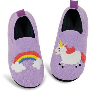 Bnhgc-Chaussons Pour Enfant Garçon Fille Garçon Fille Garçon Pieds Nus Enfants Pantoufles Licorne Renard Pantoufles Respirantes Antidérapantes Chaussures D'apprentissage De La Marche, Licorne - Neuf