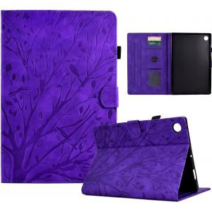 Kal-Étui Housse Coque Pour Huawei Mediapad M5 Lite 10, Housse Étui À Rabat Et Portefeuille Case Avec Fonction Support, Coque De Protection Huawei Mediapad M5 Lite/C5 10.1 2018 - Violet - Neuf