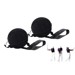 Lot De 2 Balles D'entra&icirc;nement De Golf Gonflables Avec Corde Ajustable Pour Corriger La Posture - Neuf