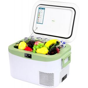 CHECARZHN--NO1-Bingi Mini Réfrigérateur Portable Électrique 12,8 L Pour Maison, Conduite, Camping, Voyage, Bateau 12 V/24 V - Neuf