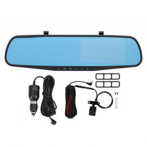 Enregistreur De Conduite Dvr 1080p 4,3 Pouces, Double Objectif, Grand Angle 170¡Ã, Capteur G, Enregistrement En Boucle - Neuf