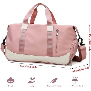 Sac de voyage sac de sport unisexe avec compartiment &agrave; chaussures et compartiment humide grand 40L - Neuf