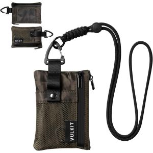 CAUC-Petit Portefeuille Minimaliste avec fen&ecirc;tre d'identit&eacute;, Porte-Cartes avec Blocage RFID, r&eacute;sistant &agrave; l'eau, Fermeture &eacute;clair, &eacute;tui pour Cartes d'identit&eacute; (Camouflage) - Neuf