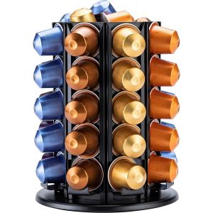 CHAAS-Support pour capsules de café Nespresso Rotation à 360 degrés avec espace central supplémentaire (40+) - Neuf