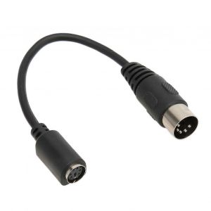 Câble de conversion de clavier et de souris DIN 5 broches mâle vers Mini DIN 6 broches femelle clavier souris Cordon d'adaptation pour PS2 5.9in - Neuf