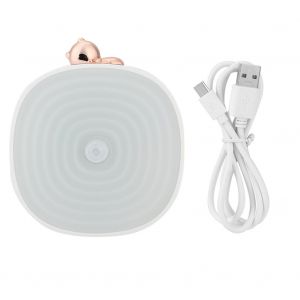 HJLIAN Lampe murale LED avec detecteur de mouvement PIR, alimentation USB 0,25 W, veilleuse pour placard, couloir, armoire, blanc - Neuf