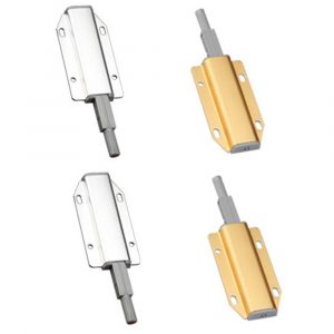 (Or + Argent) Appuyez Pour Ouvrir 4 Pièces Push Pour Ouvrir Magnétique De La Porte De L'armoire Pour Attraper Tiroir Armoire À Fermeture Magnétique Système Push Pour Ouvrir La Porte De L'amortisseur - Neuf