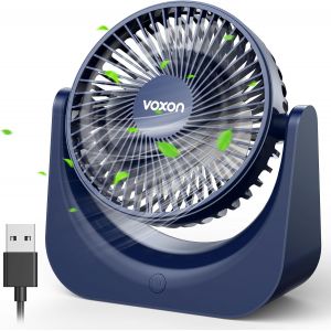 BFS-Ventilateur USB, Ventilateur de Bureau, Ventilateur Silencieux Portable, Mini Ventilateur Puissant, Ventilateur de Table à 5 Vitesses, Ventilateur Bureau pour Maison Bureau Chambre Voiture - Neuf