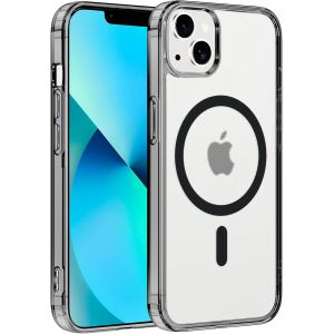 TRAHOO-Coque Magn&eacute;tique pour iPhone 13 Mini 5,4"",Compatible avec MagSafe Recharge sans Fil,Transparent Etui PC Dur + TPU Bumper Antichoc Anti-Rayures Protection Housse pour iPhone 13 Mini,Noir - Neuf