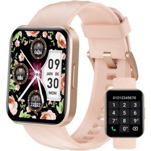 Montre Connect&eacute;e Femme Avec Appel Bluetooth Podometre Cardiofrequencemetre Oxymetre Montre Sport Etanche Ip68 Cycle Menstruel Suivi Sommeil Calories Notification Pour Android Ios Rose - Neuf