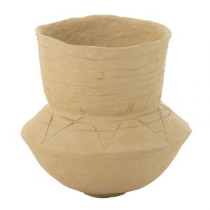 Pot d&eacute;coratif en papier m&acirc;ch&eacute; naturel - Neuf