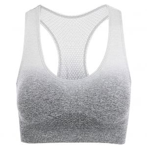 Soutien-Gorge De Sport Rembourre, Extensible, Respirant Et Resistant Aux Chocs Pour Femme (Gris-L/Xl) - Neuf