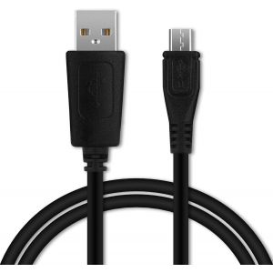 Câble USB Micro USB 2.0 1A Transfert données pour Appareil Sony A6000, A6300, A6500, A5100, A5000, FDR-X3000, A7s II, Alpha 7r II, Alpha 7 II Cable Charge et Data 1m PVC Noir, Cordon caméra - Neuf