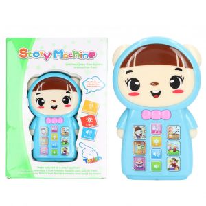 Jouet Pour Telephone Portable Pour Enfants, Dessin Anime, Histoire, Musique, Chansons Lumineuses, Jouet Educatif Pour Telephone Portable, Cadeau, Bleu - Neuf