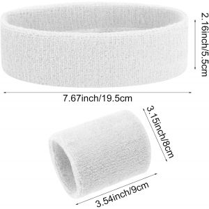 Mnuuz-Bandeau De Sport Ensemble De Bracelets En Coton Doux Bandeau De Sport Pour Hommes Femmes Fitness Course Accessoires De Football - Neuf