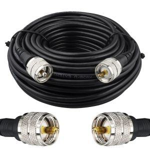 &Eacute;lev&eacute; C&acirc;ble PL259 20M C&acirc;ble Coaxial RG58/U C&acirc;ble UHF M&acirc;le UHF M&acirc;le C&acirc;ble Antenne CB C&acirc;ble Antenne Radio C&acirc;ble PL259 M&acirc;le SuperFlex RG58 Faible Perte Adaptateur PL259 pour CB Ham Radio Antenne - Neuf