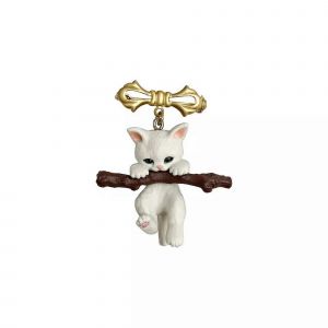 Broche Branche D'arbre &Agrave; Chat Pour Femmes Et Hommes, Bijou Cadeau Pour Les F&ecirc;tes, D&eacute;coration De No&euml;l, Design L&eacute;ger En Alliage - Neuf