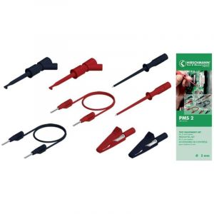 Sks Hirschmann - Pms 2 Set De Cordons De Mesure M&acirc;le 2 Mm M&acirc;le 2 Mm 1.00 M Noir, Rouge 1 Set - Neuf