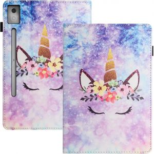 ERYI-Coque Pour Lenovo Idea Tab Pro (12,7 Pouces 2025 Tb-373Fu Tb-375Fc Étui En Cuir Pu Housse De Protection Avec Porte-Stylo Support Etui Tablette Housse Lenovo Idea Tab Pro-Licorne - Neuf