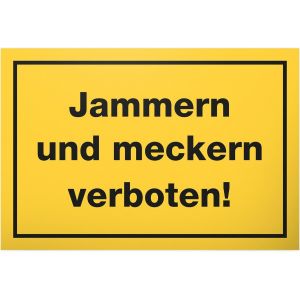 LETNERNY-Jammern Meckern Verboten Panneau En Plastique 30 X 20 Cm ¿ Idée Cadeau ¿ Décoration Murale Amusante ¿ Inscription Humoristique ¿ Plaque De Porte - Neuf