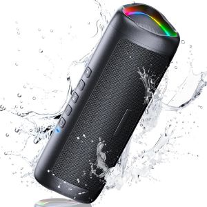 Letnerny-Enceinte Bluetooth Portable 5,3 Haut-Parleur Sans Fil 30w Avec Appairage Tws 24h Autonomie 30m Distance Lumière Led Rgb Étanche Ipx5 Hd Stéréo Appel Mains Libres Pour Fêtes Voyage Extérieur - Neuf