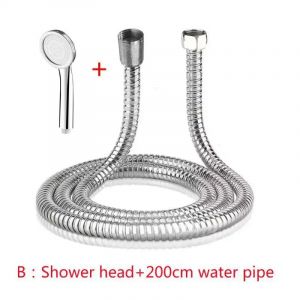 Ensemble De Tuyaux De Pomme De Douche &Agrave; Main 1.5/2M,Flexibles,Anti-Enroulement,Antid&eacute;flagrants,Tuyaux De Connexion Universels,Tuyaux De Sortie De Chauffe-Eau.B 200Cm Sets. - Neuf