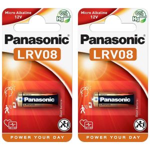Panasonic Lot de 2 Blisters de 1 Pile LRV08 Alcaline 12V 38mAh - Neuf