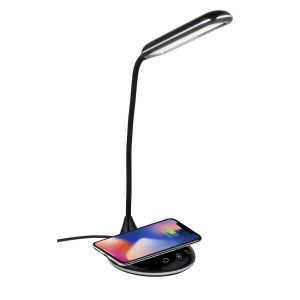 Grundig Lampe De Bureau Avec Chargeur Sans Fil - Lampe Led Dimmable Tactile - Lampe De Chevet Avec 3 Couleurs De Lumi&egrave;re - Usb-C - Bras Flexible Pour &Eacute;clairage R&eacute;glable - Neuf
