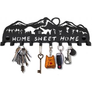 Porte Clef Mural Design,Home Sweet Home Porte Clé Mural,Boite A Clef Decorative,Accroche Clef Mural ,Range Clef Mural,En Métal,Décoration De Maison,Cuisine,Entrée,Bureau - Neuf