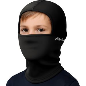 Jexnovashop-Cagoule D'hiver Pour Enfant - Coupe-Vent Et Ultra Chaud Pour Gar&ccedil;ons Et Filles - Balaclava Sous Casque Pour Ski, Cyclisme, V&eacute;lo - Noir, Taille Unique, 45-56cm - A3 - Neuf