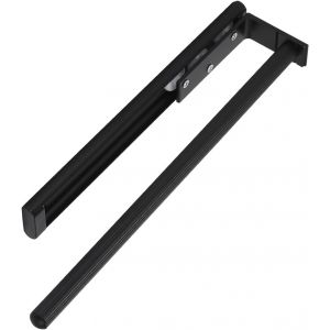 Eryi-Porte-Serviettes En Aluminium Ted 1 Bras Noir Mat (325-487 Mm, Extensible) Porte-Serviettes Télescopique Pour La Salle De Bain Ou La Cuisine - Neuf