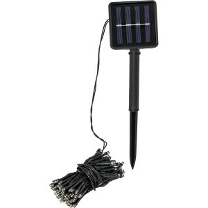 Kal-Guirlande Lumineuse Solaire Led Pour Extérieur, 100 Led Blanc Chaud, Étanche, Éclairage Décoratif Pour Jardin, Terrasse, Balcon, Fête, Noël (Guirlande Lumineuse, 100 Led De 5 M) - Neuf