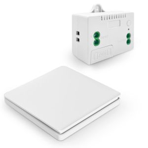 interrupteur sans fil sans pile,interrupteur de radiocommande de Panneau mural et Contrôleur de récepteur de Relais 10A avec Fusible,pas de Commutateur auto-générateur de batterie - Neuf