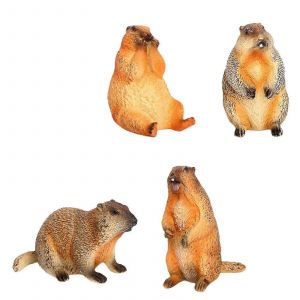 4x marmottes figurines d'action jouet &eacute;ducatif pour les enfants faveurs de f&ecirc;te gar&ccedil;ons filles - Neuf