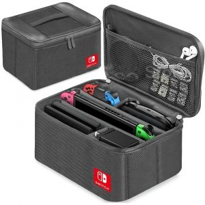 Grand Étui De Rangement Pour Nintendo Switch, Oled Console Pro Contrmatérielle, Sac De Transport Portable, Étui Pour Switch Lite, Accessoires-Noir - Neuf