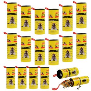 Attrape Mouche, Rouleaux De Papier Tue-Mouches, Papier Tue Mouche Interieur, Rubans Attrape Mouches, 18Pc Papier Tue Mouche Pour Les Moustiques Et Autres Insectes Volants - Neuf