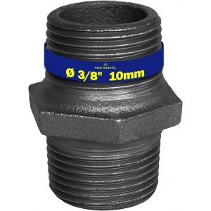 KALANKA-Raccord 3/8" en Fonte Noire avec Filetage Ext&eacute;rieur &agrave; Droite Type Figure 280 - Garantie de 10 Ans - - Neuf