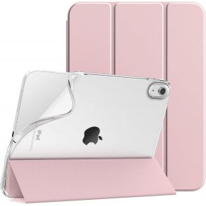 Coque Pour Ipad A16 11ème Génération 11 Pouces 2025, Ipad 10ème Génération 2022 10,9 Pouces, Mince Étui Tri-Fold En Tpu Souple Translucide Avec Réveil/Sommeil Auto, Rose Clair - Neuf