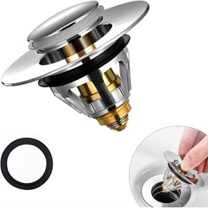Bonde de lavabo Pop Up avec Filtre Anti-Clogging,Bonde Universel pour Lavabo de Salle de Bain (38-43 mm) - Neuf