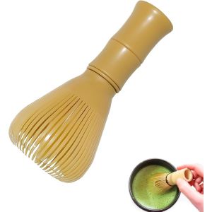 KALANKA-Balai à matcha en plastique, balai à matcha en résine, fouet à matcha en bambou, jaune, 6 x 6 x 12 cm, style français - Neuf