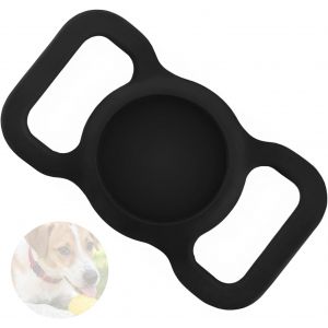 VornixorSarlshop-Chien Support De Collier De Suivi, &Eacute;tui Silicone Anti-perte Pour Chien Et Chat, Accessoire Traceur GPS, Coque Tracker Animaux, Compatible Avec Les Dispositifs De Suivi Courants(noir) - Neuf