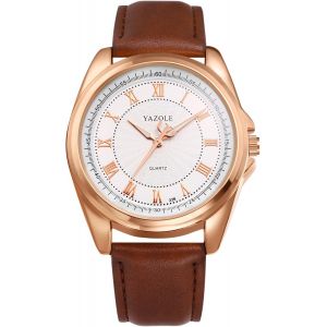 Eryi-Montre Homme Bracelet Cuir: Montre Homme Gros Cadran Avec Large Bracelet En Cuir Ajustable Et Index Chiffres Romains Montre Analogique Quartz - Cadeau Anniversaire Fête Des Pères - Neuf