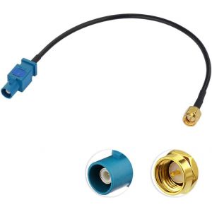 Câble SMA Antenne Dab Câble Adaptateur Fakra Z Mâle vers SMA Câble Queue Cochon Mâle rg174 coaxial Cable 20 cm pour Antenne GPS Dab Autoradio Antenne Jaguar Land Rover - Neuf