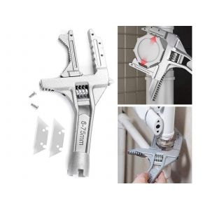 Cl&eacute; r&eacute;glable et outil de nettoyage pour les r&eacute;parations de salle de bain et de cuisine - Neuf