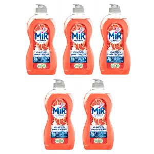 MIR VAISSELLE Lot de 5 Liquides vaisselle Vinaigre & Pamplemousse 450ml - Neuf